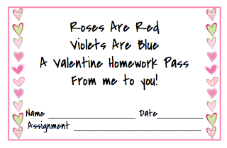 Homework pass valentines day